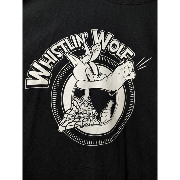 Whistling Wolf Graphic Tee 3XL 3TG MENS Black & White Cartoon Droopy - Picture 1 of 6